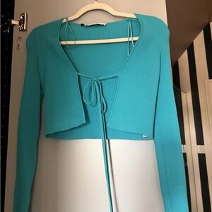 ZARA Matching Ribbed Tie Top and Pencil Skirt. Brand new never worn with tags.